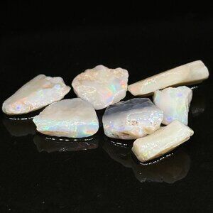 Rough Australian Lightning Ridge Opal Parcel With Beautiful Colored Patterns